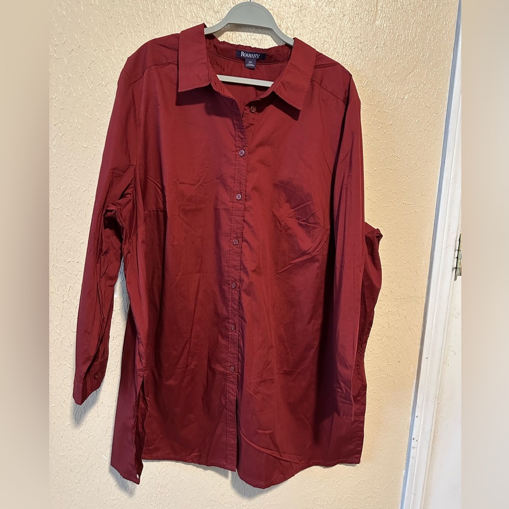 Roaman’s Button Down Shirt Size 28W Plus Size New Without Tags‎ Long